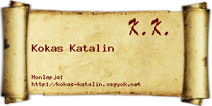 Kokas Katalin névjegykártya
