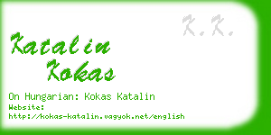 katalin kokas business card